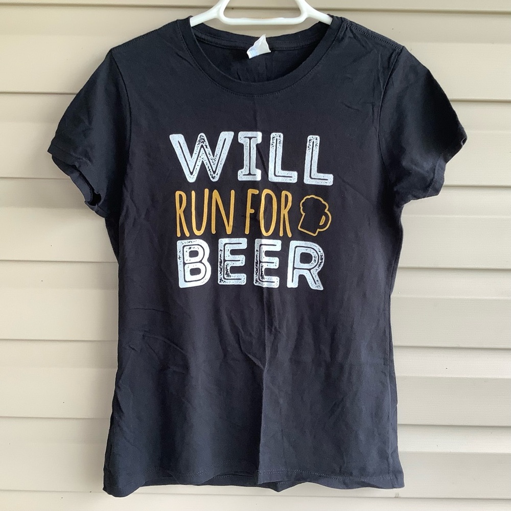 “Will Run for Beer” Tee - Size Small